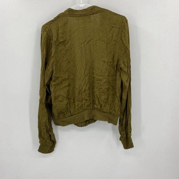 Maeve Green Bomber Jacket Medium - Picture 5 of 10